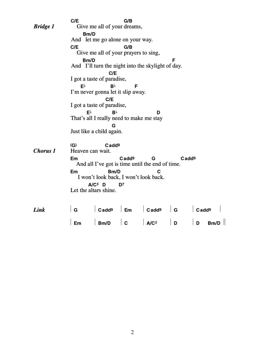 Heaven Can Wait Easy Guitar scores gallery preview page 2