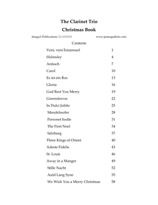 The Clarinet Trio Christmas Book