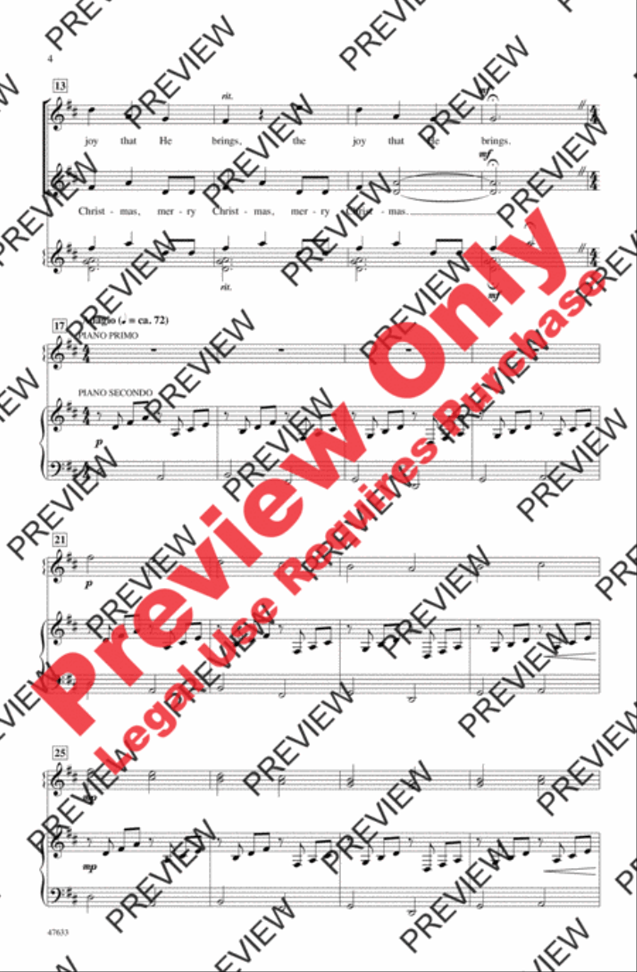 Christmas Canon Christmas Canon 4-Part scores gallery preview page 3