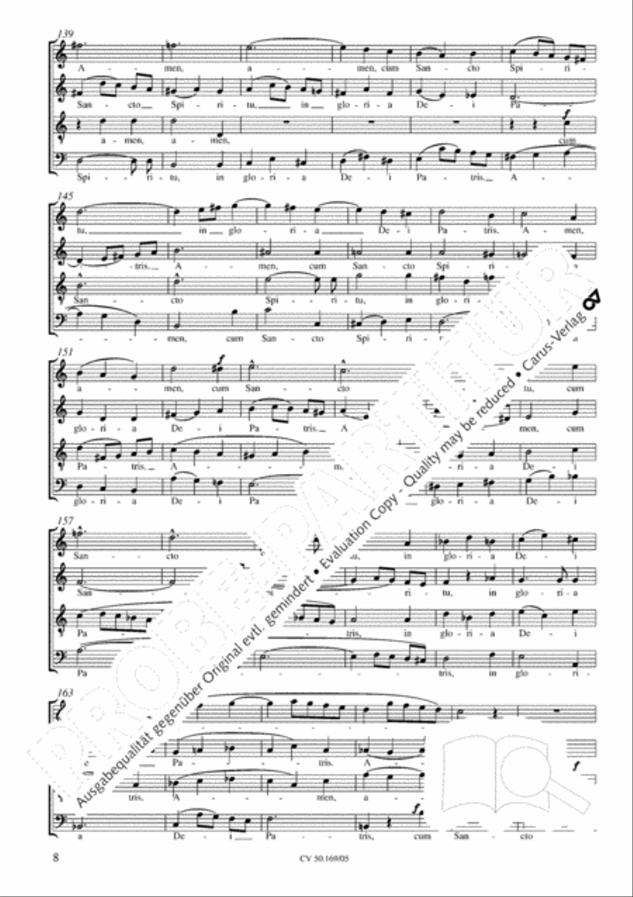 Mass in C Major 4-Part scores gallery preview page 9
