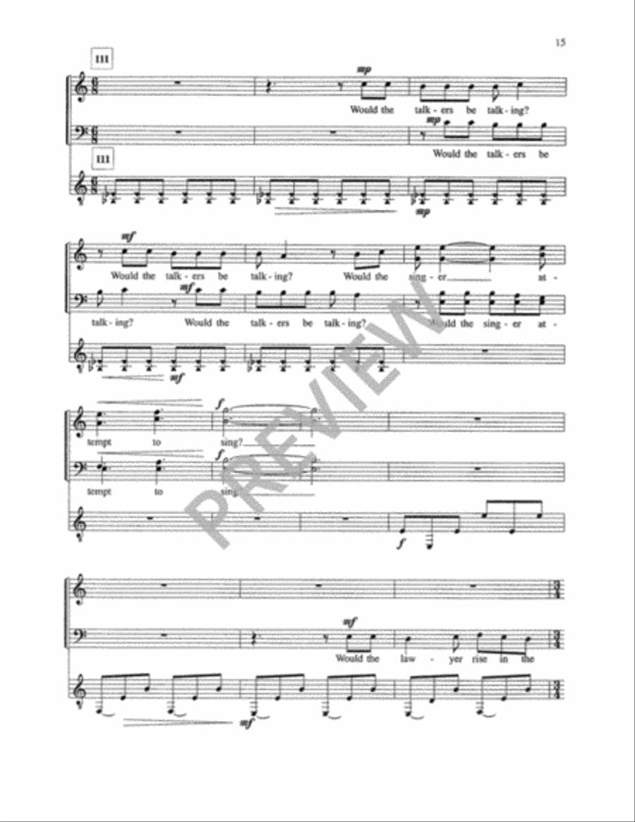 A Procession Winding Around Me (Vocal Score) 4-Part scores gallery preview page 17