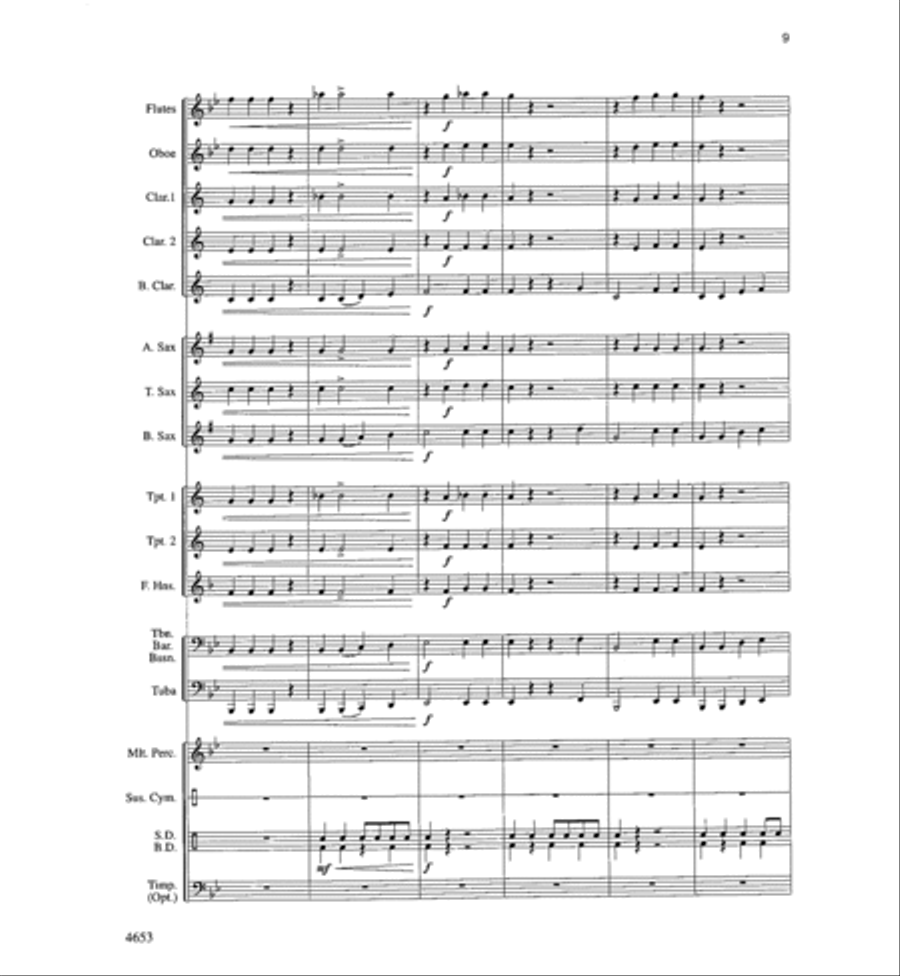 Boomerang Blues Boomerang Blues Concert Band scores gallery preview page 9