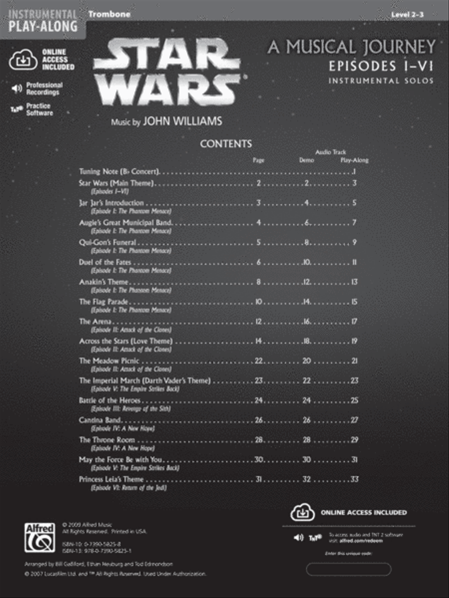Star Wars I-VI Instrumental Solos - Trombone Trombone Solo scores gallery preview page 2