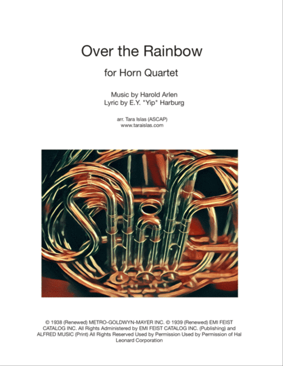 Over The Rainbow (from The Wizard Of Oz) Brass Quartet scores gallery preview page 1