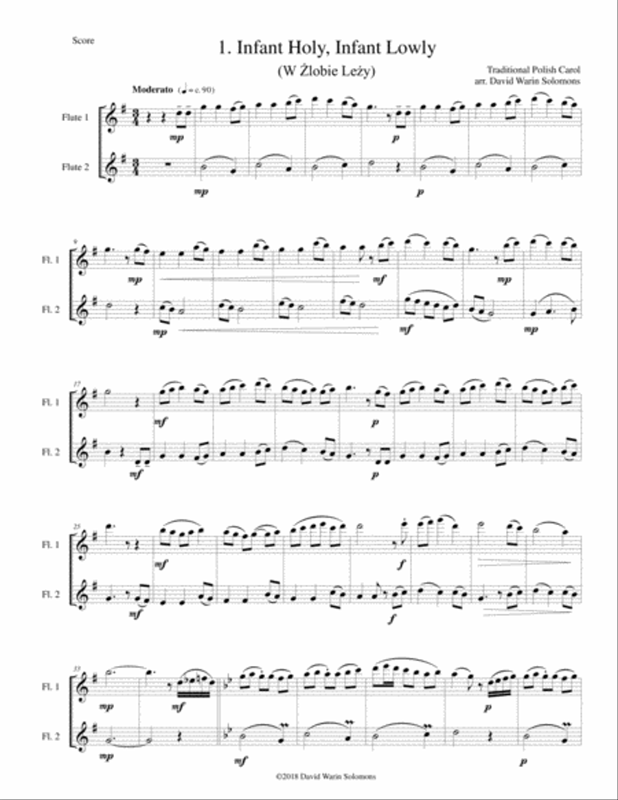 12 Flute duos based on traditional Christmas music Flute Duet scores gallery preview page 2
