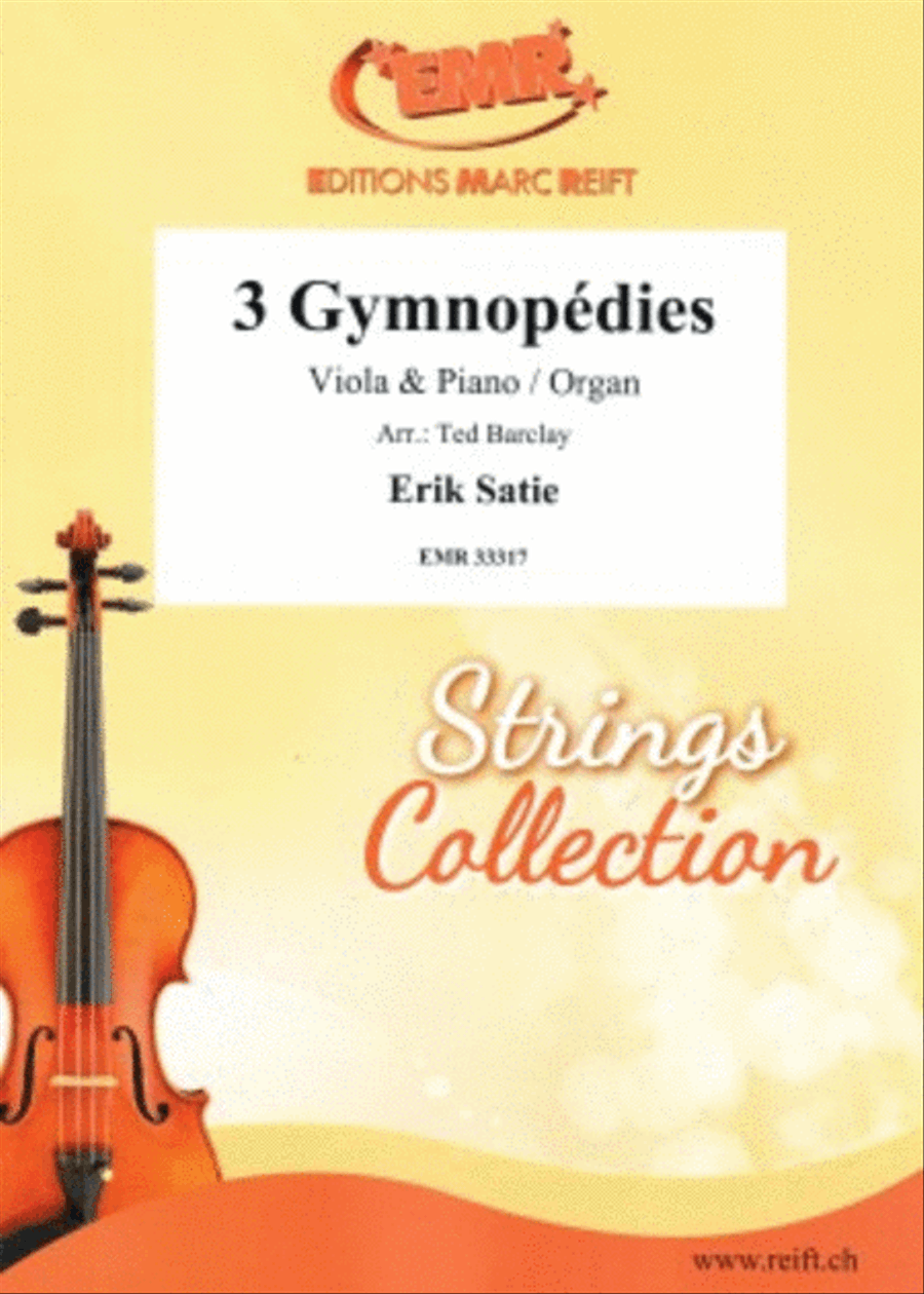 3 Gymnopedies Viola scores gallery preview page 1