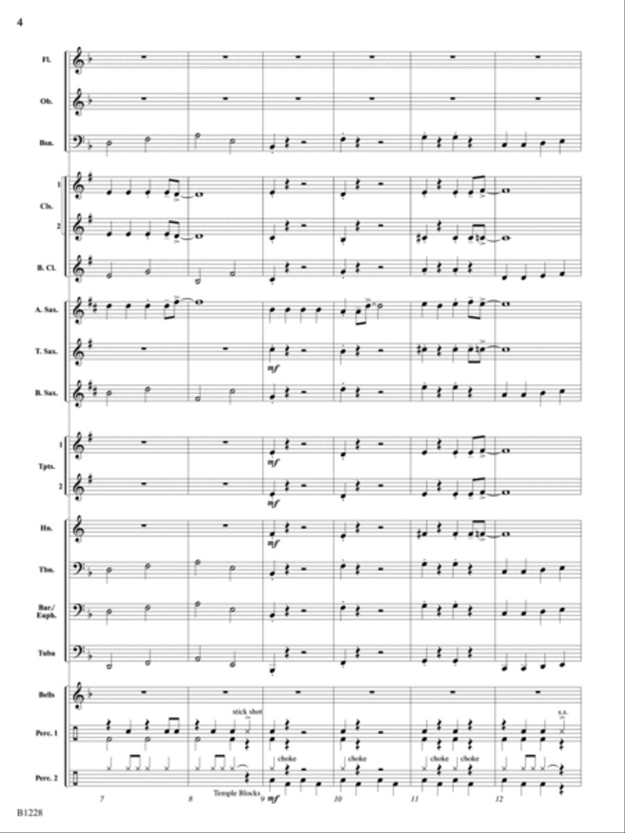 Jolly Alto Saxophones: Score Concert Band scores gallery preview page 4