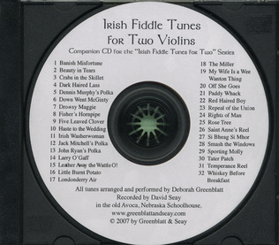 Irish Fiddle Tunes for Two Violins CD