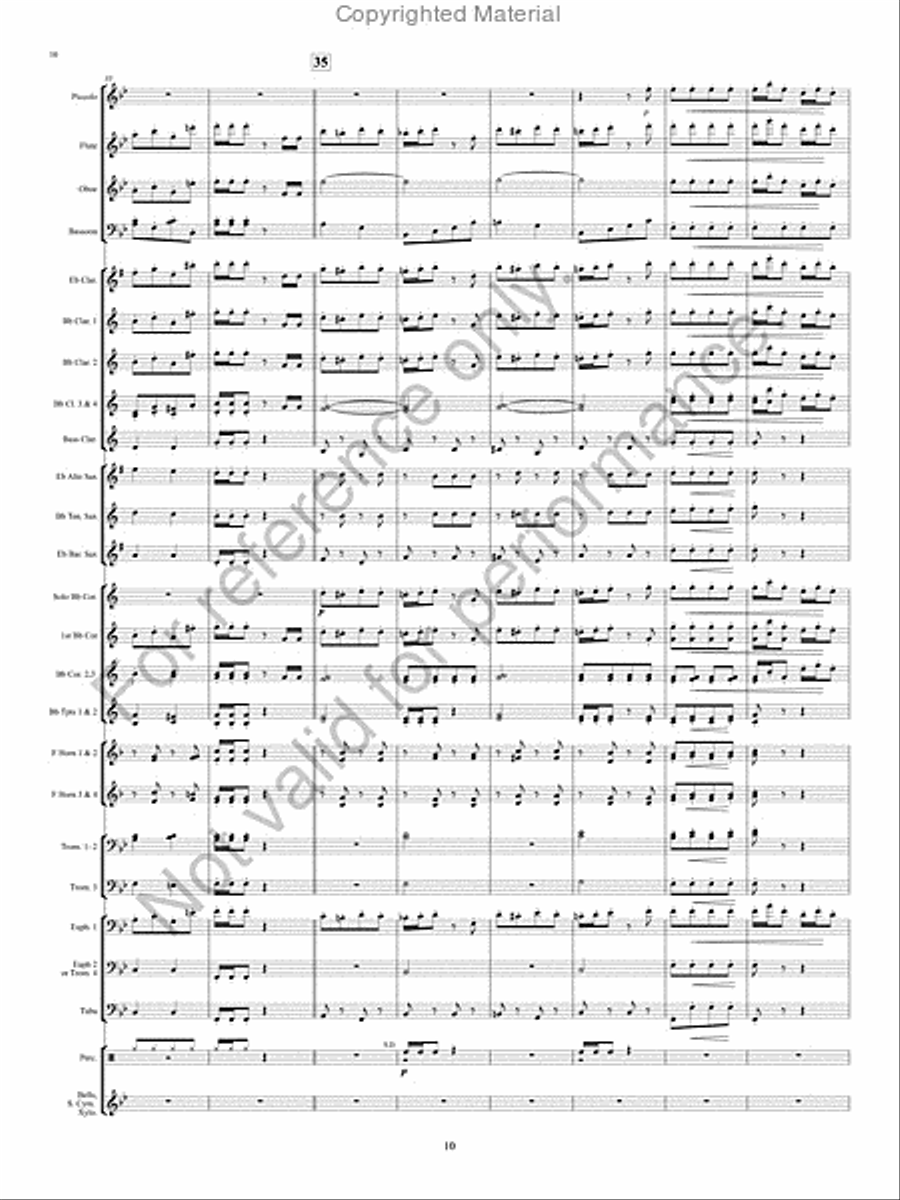 The Pirates of Penzance Concert Band scores gallery preview page 11