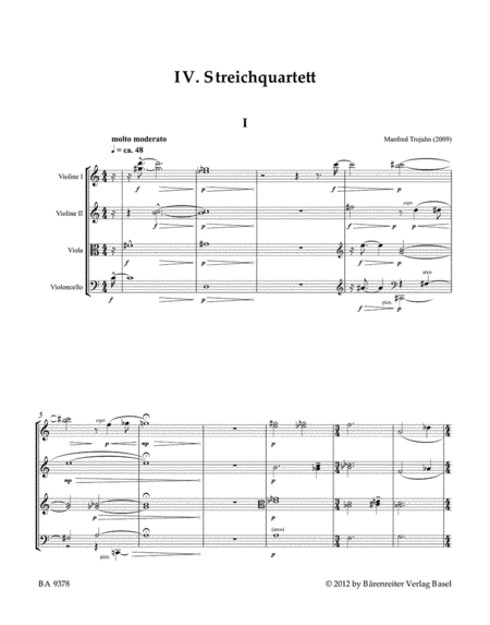 IV. Streichquartett (2009)