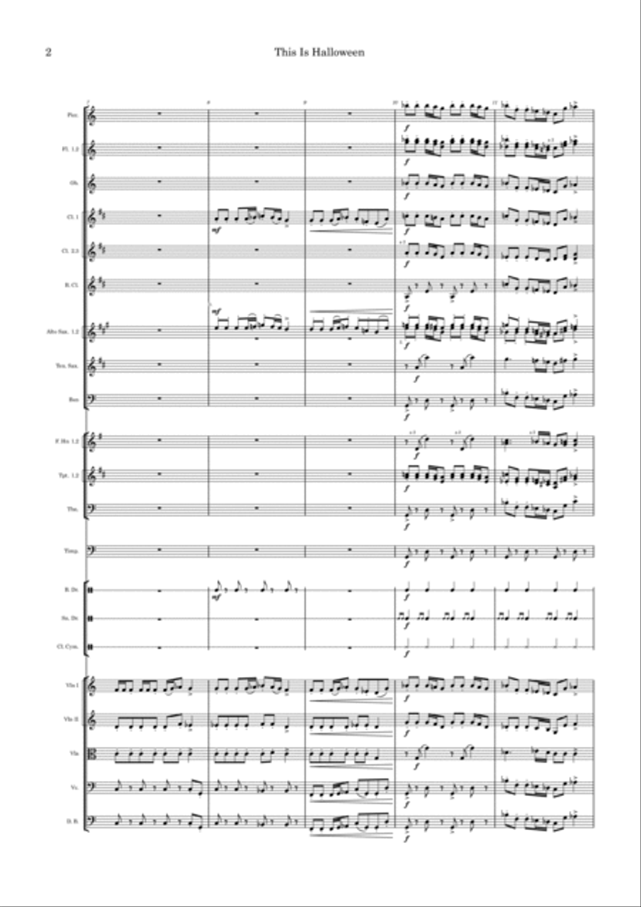 This Is Halloween Full Orchestra scores gallery preview page 2