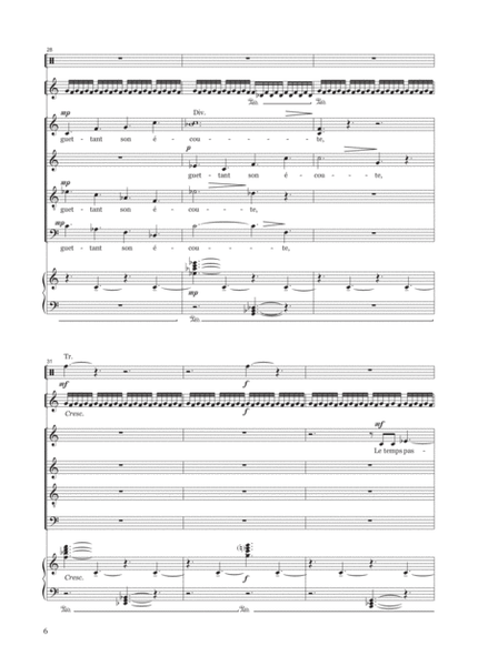 Entre Ombre Et Lumiere - Girard - SATB/Piano/Percu