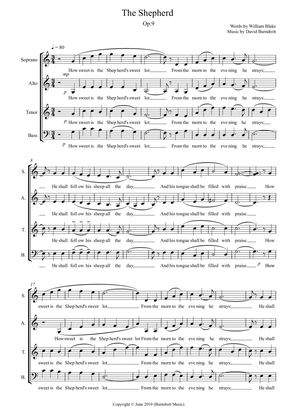 The Shepherd (Op.9) for Choir SATB