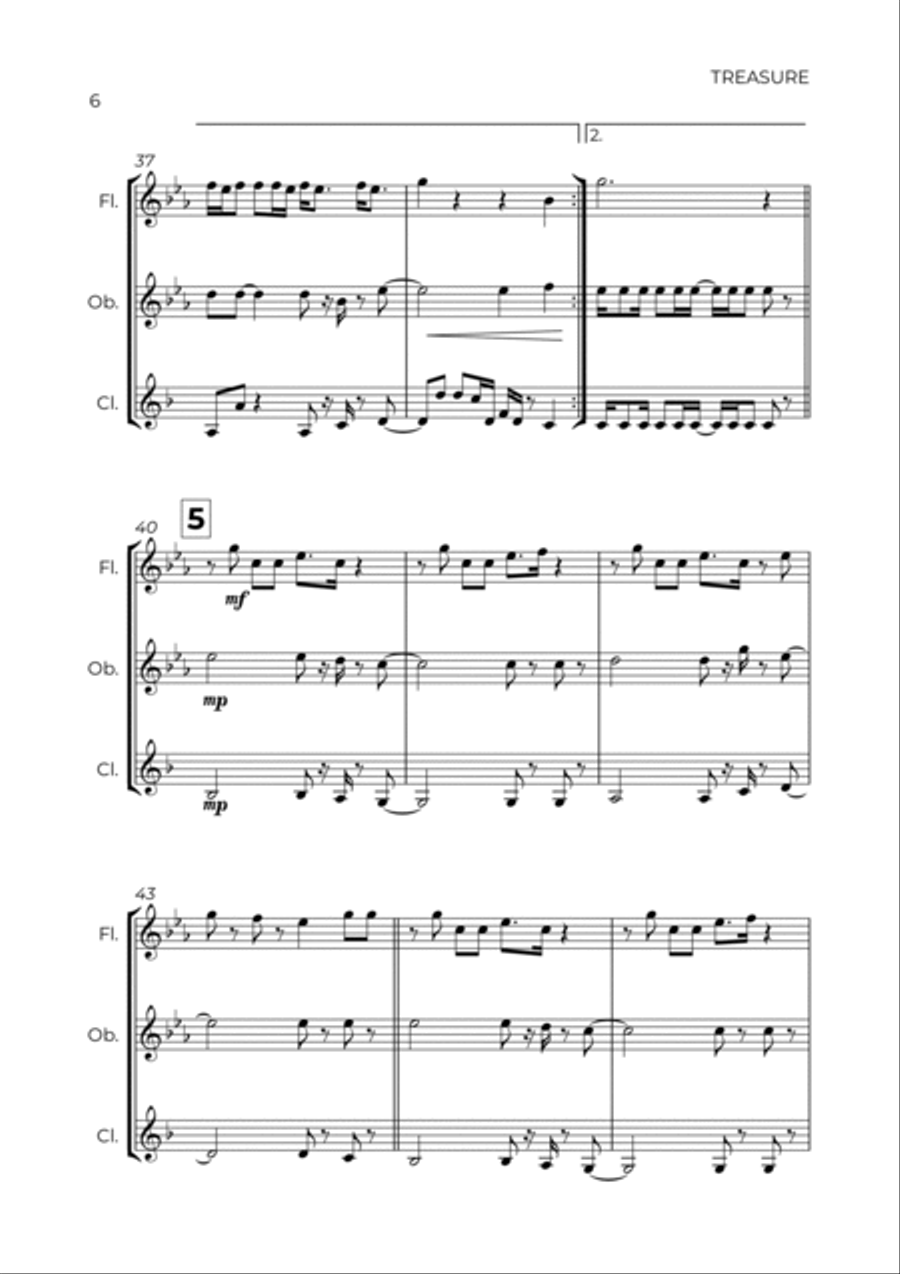 Treasure Woodwind Trio scores gallery preview page 6