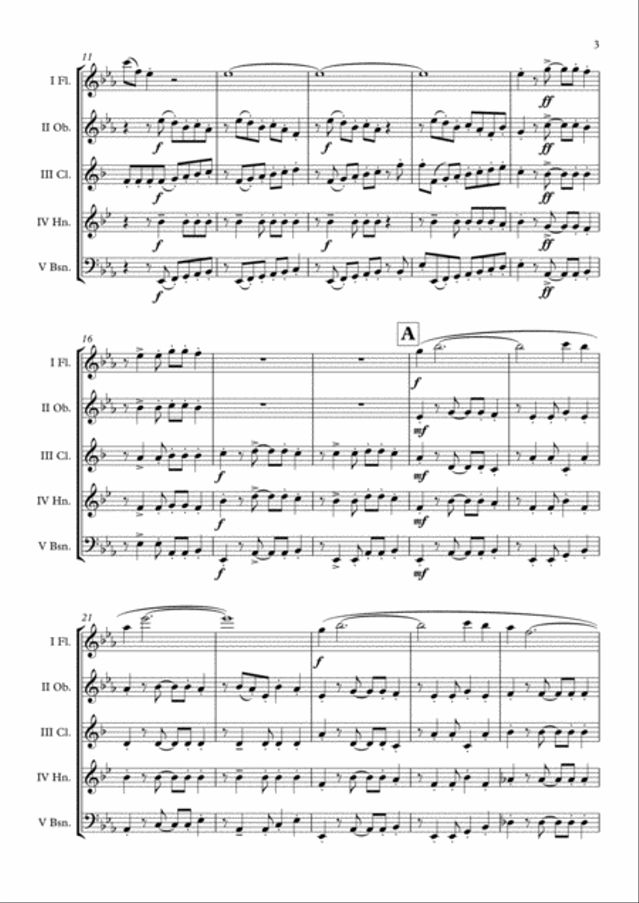The Magnificent Seven Woodwind Quintet scores gallery preview page 4