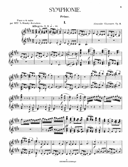 Symphony, no. 1, op. 5, in E major