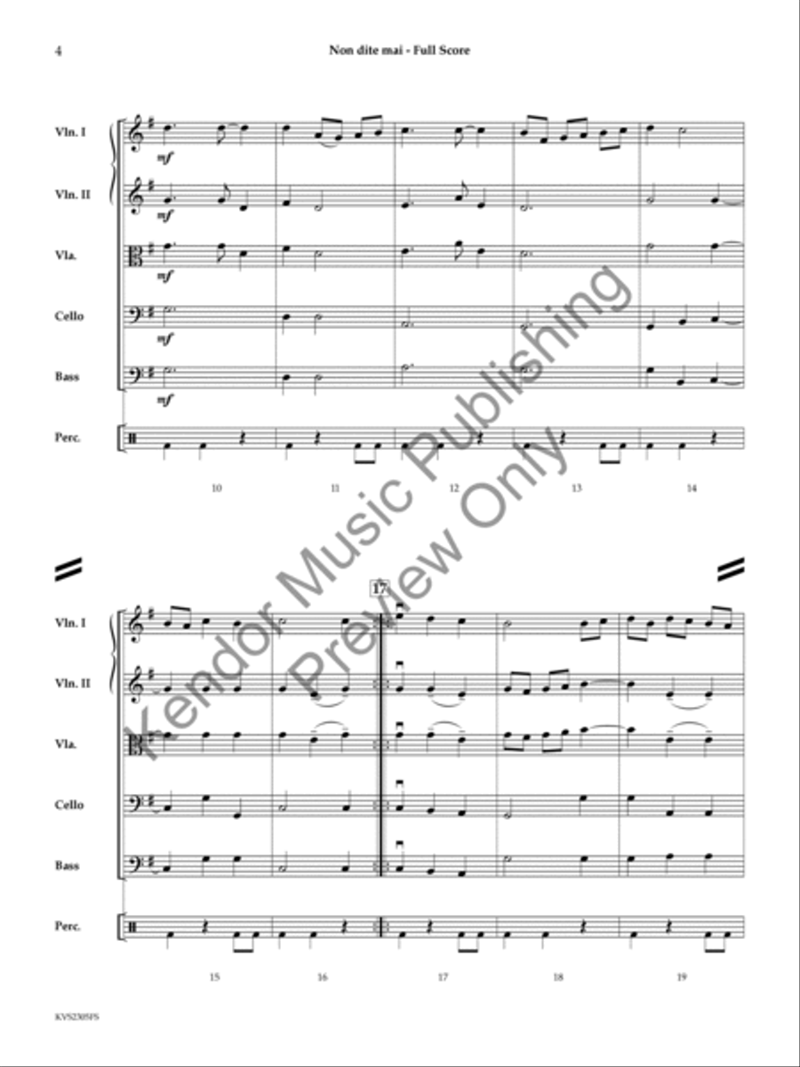 Non dite mai String Orchestra scores gallery preview page 5