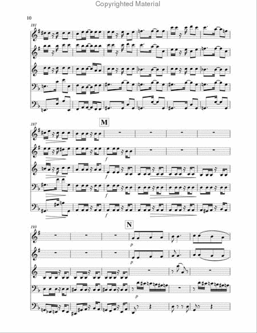 Souvenir de Porto Rico - Marche des Gibaros Brass Quintet scores gallery preview page 5