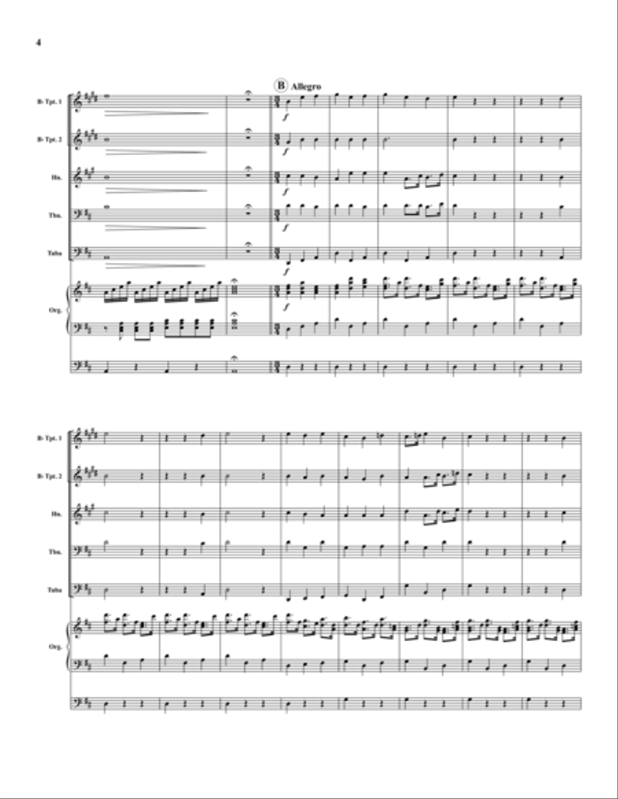 Zadok the Priest Organ scores gallery preview page 4