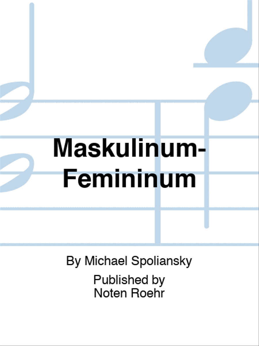 Maskulinum-Femininum Miniature Score scores gallery preview page 1
