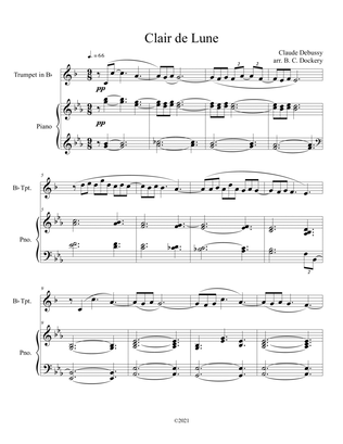 Book cover for Clair de Lune (Trumpet Solo) with piano accompaniment