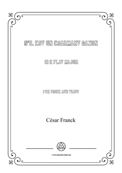 Franck-S'il est un charmant gazon in E flat Major,for voice and piano image number null