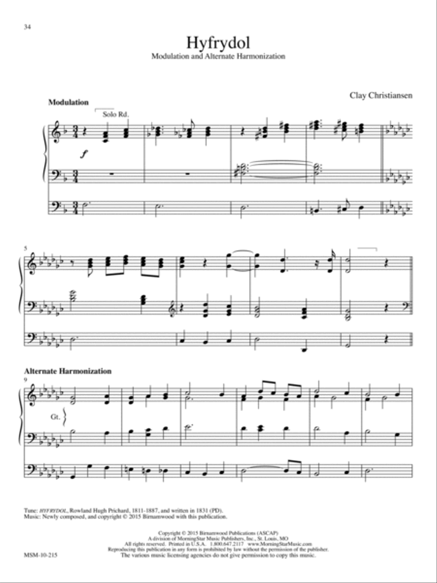 Hyfrydol Organ scores gallery preview page 1