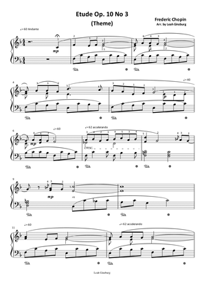 Etude Op.10 No.3 (Theme) by F. Chopin