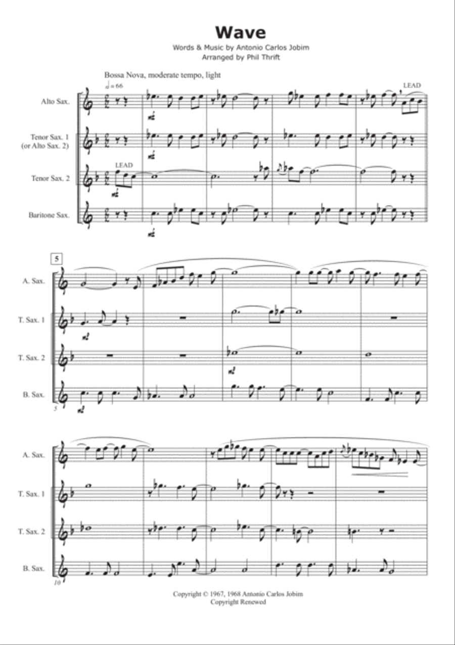 Wave Saxophone Quartet scores gallery preview page 2