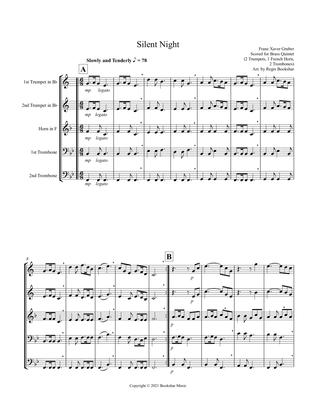 Book cover for Silent Night (Bb) (Brass Quintet - 2 Trp, 1 Hrn, 2 Trb)