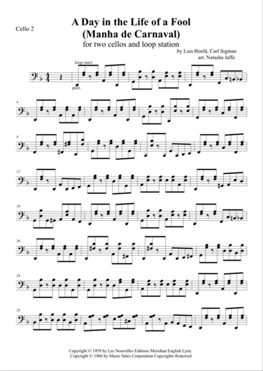 A Day In The Life Of A Fool (manha De Carnaval) Set of Parts scores gallery preview page 4