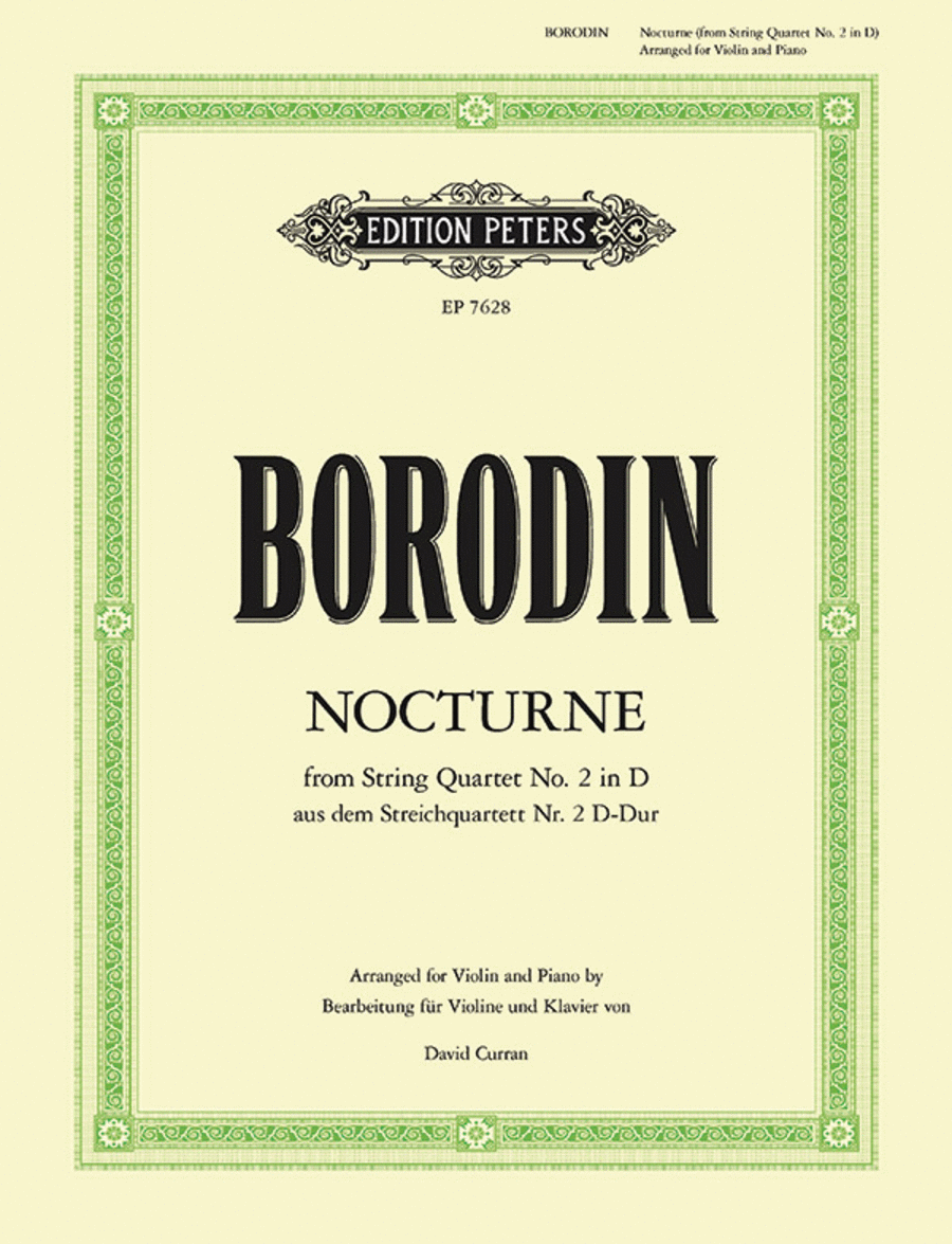 Alexander Borodin: Nocturne from String Quartet No. 2 in D Major - Violin and Piano