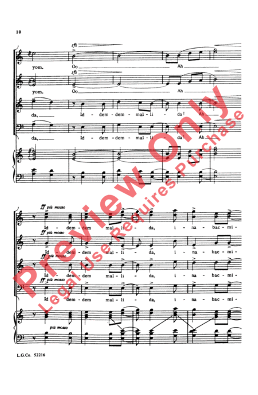 Iddem-dem Mallida 4-Part scores gallery preview page 10