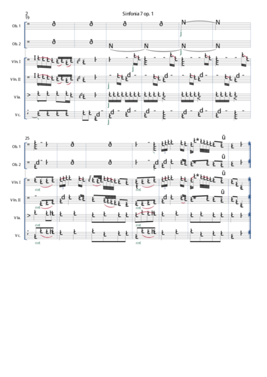 Karl Friedrich Abel - Sinfonia Op. 7 n. 1 - Secondo Movimento - Andante Chamber Orchestra scores gallery preview page 3