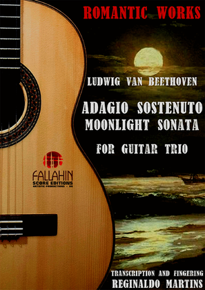 Book cover for ADAGIO SOSTENUTO ( MOONLIGHT SONATA) - BEETHOVEN - FOR GUITAR TRIO