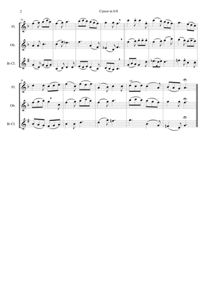 Canon in 6/8 for flute, oboe and clarinet image number null