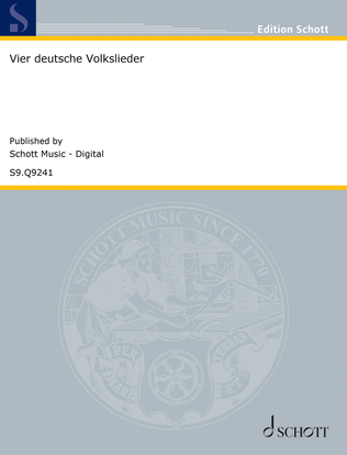 Book cover for Vier deutsche Volkslieder