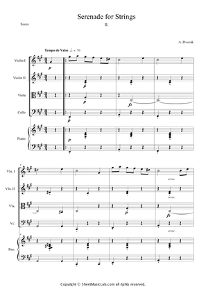Book cover for Serenade for Strings in E Major Op.22, II