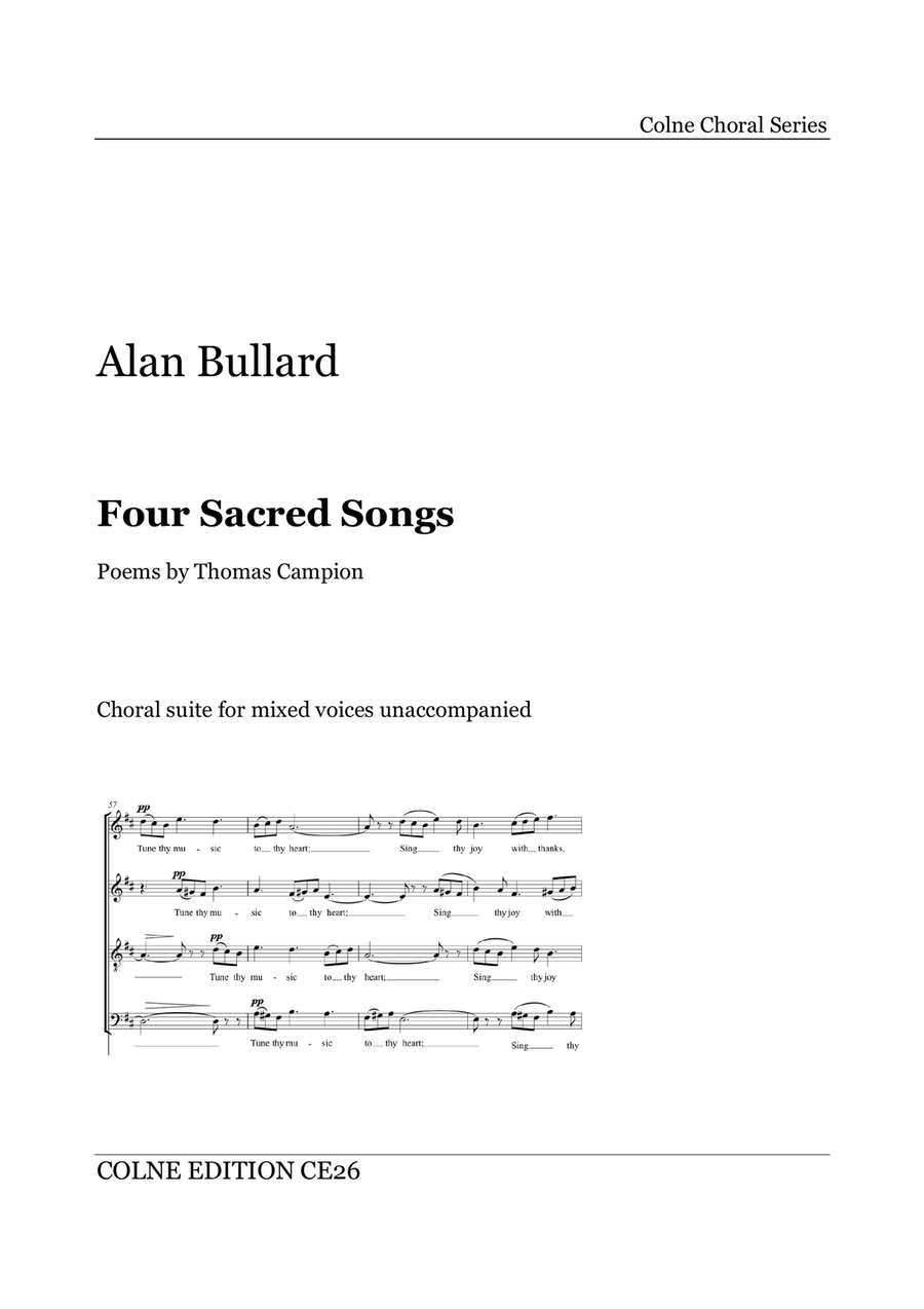 Four Sacred Songs (for unaccompanied mixed voices) Divisi scores gallery preview page 1