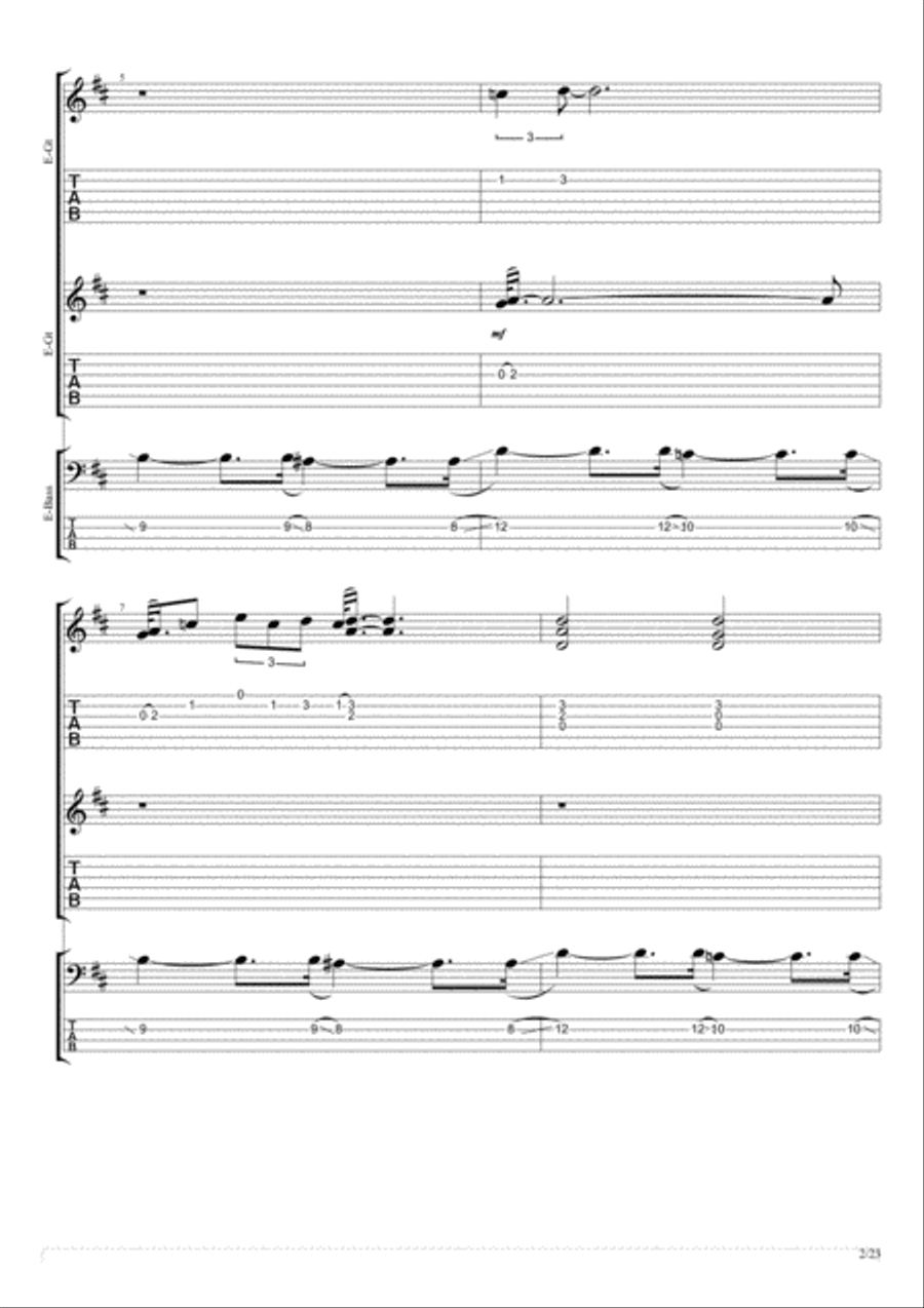 Tales Of Brave Ulysses Bass Guitar scores gallery preview page 2