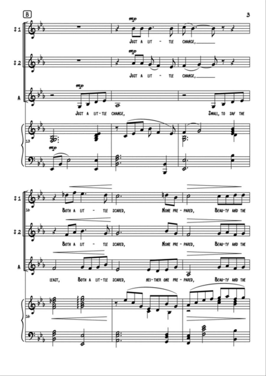 Beauty And The Beast SSA scores gallery preview page 3