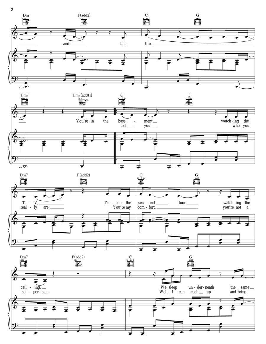 In This Life Piano, Vocal, Guitar scores gallery preview page 2