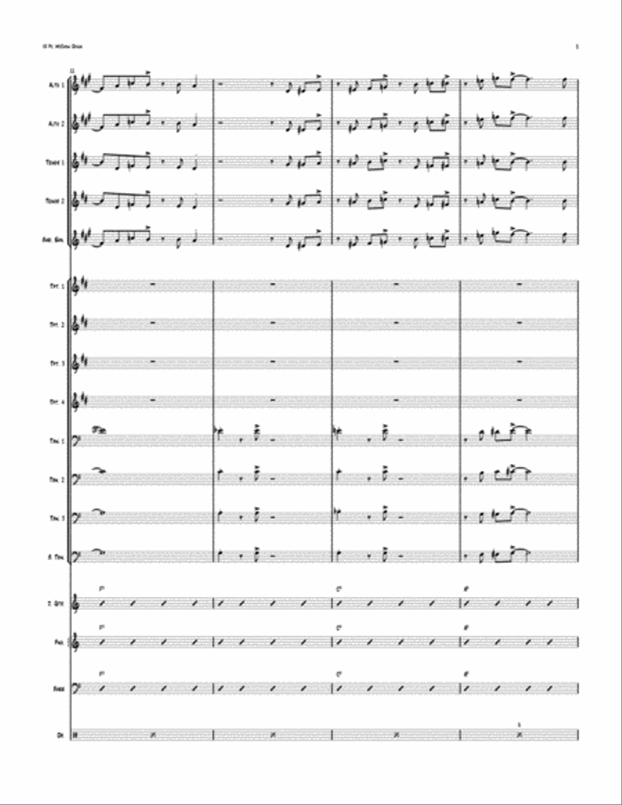 50 Piece McChow Down Jazz Ensemble scores gallery preview page 3