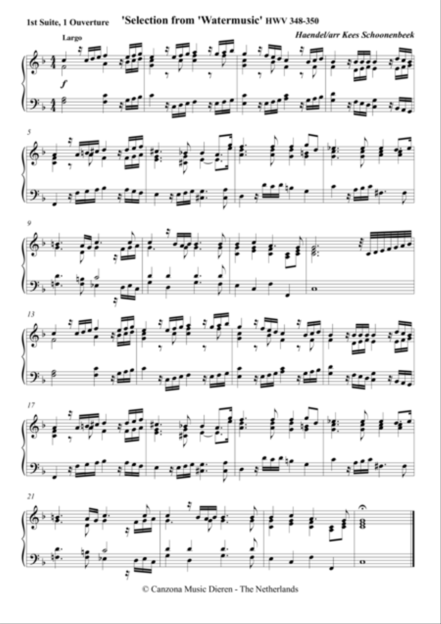 'Watermusic' Piano Solo scores gallery preview page 1