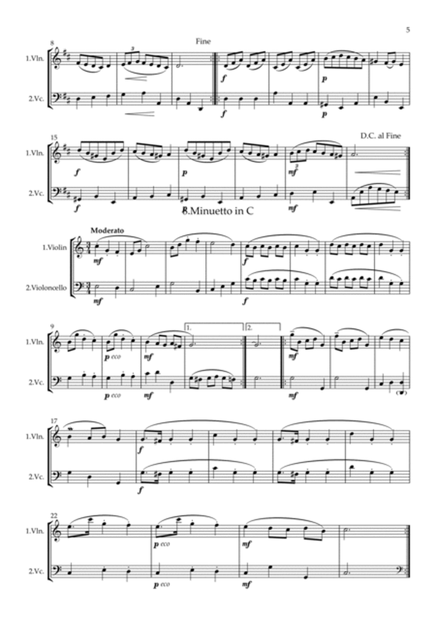 Mozart (Leopold): Notenbuch für Wolfgang (Notebook for Wolfgang) (Nos.1 - 12) — string duet image number null