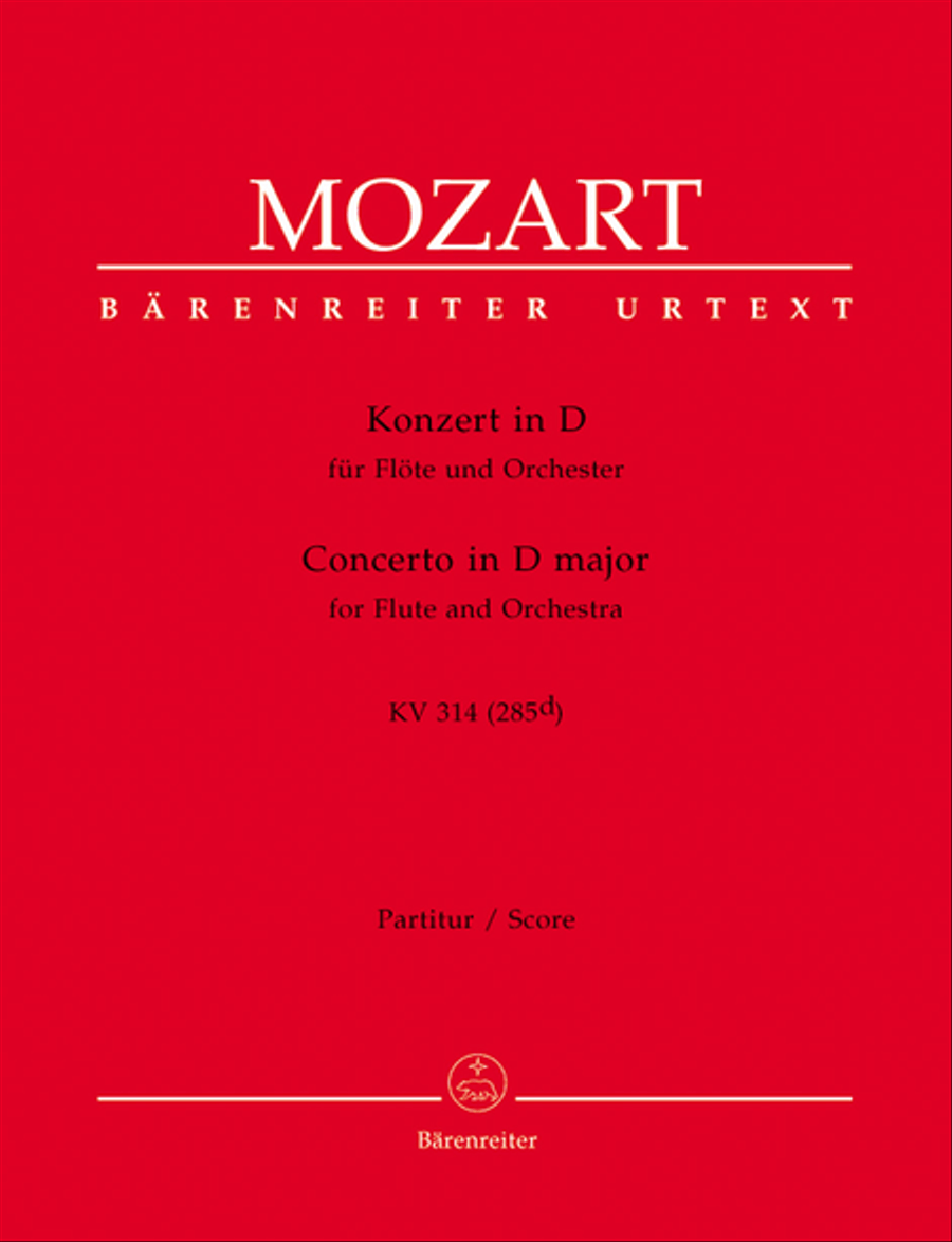 Concerto for Flute and Orchestra D major, KV 314 (285d) Orchestra scores gallery preview page 1