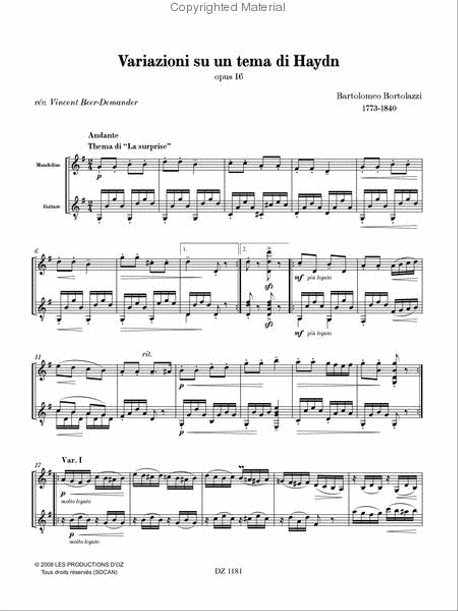 Variazioni su un tema di Haydn Classical Guitar scores gallery preview page 2