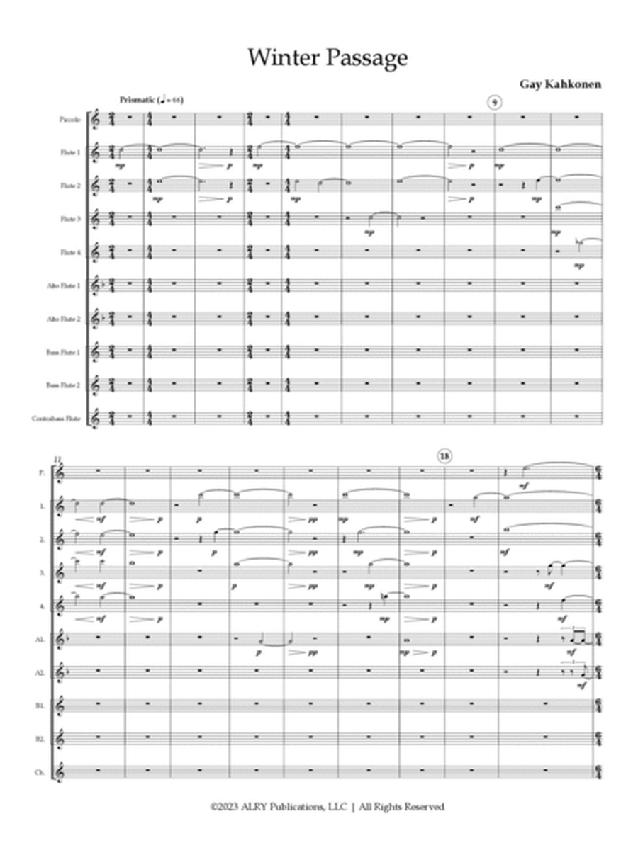 Winter Passage for Flute Choir