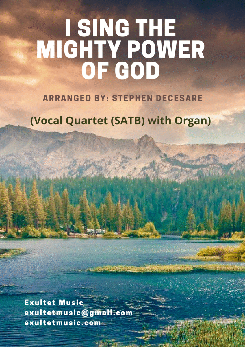 I Sing The Mighty Power Of God (Vocal Quartet (SATB) - Organ accompaniment) image number null