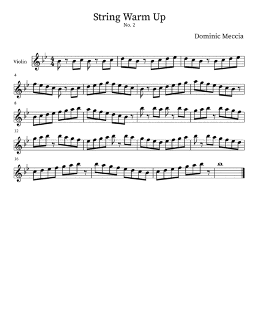 String Warm Up No 2 String Orchestra scores gallery preview page 4